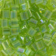 Miyuki tila 5x5mm Perlen - Transparent chartreuse ab TL-258
